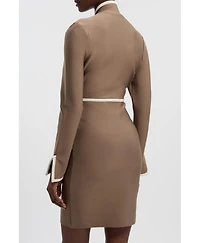 Karen Millen Women's Bandage Military Piping Mini Dress