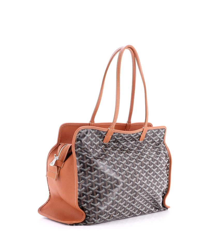 Pre-Owned Goyard Pm Hardy Pet Carrier Coated Canvas
