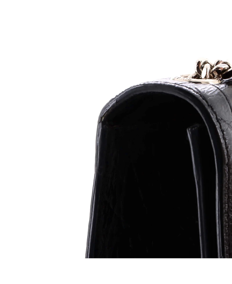 Pre-Owned Saint Laurent Medium Classic Monogram Tassel Crossbody Bag Embossed Leather