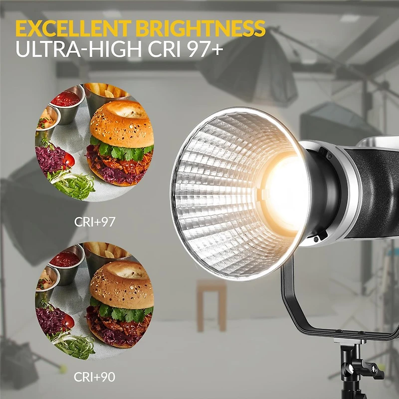 Great Video Maker SD200D 200W Bi-Color Led Video Spotlight, Bundle with Glow 20" Quick Ball Lantern Softbox and Flashpoint 9.5' Pro Air-Cushioned