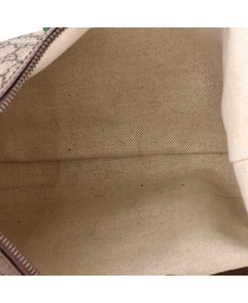 Pre-Owned Gucci Small Ophidia Half Moon Hobo Gg Coated Canvas