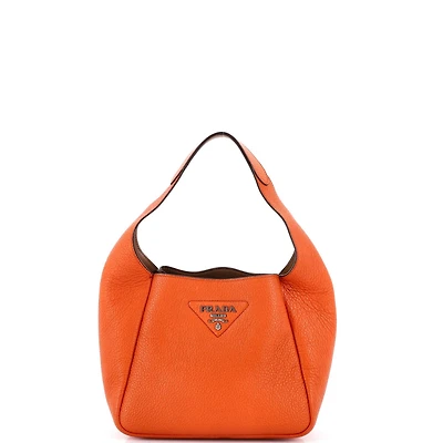 Pre-Owned Prada Small Dynamique Hobo Vitello Daino