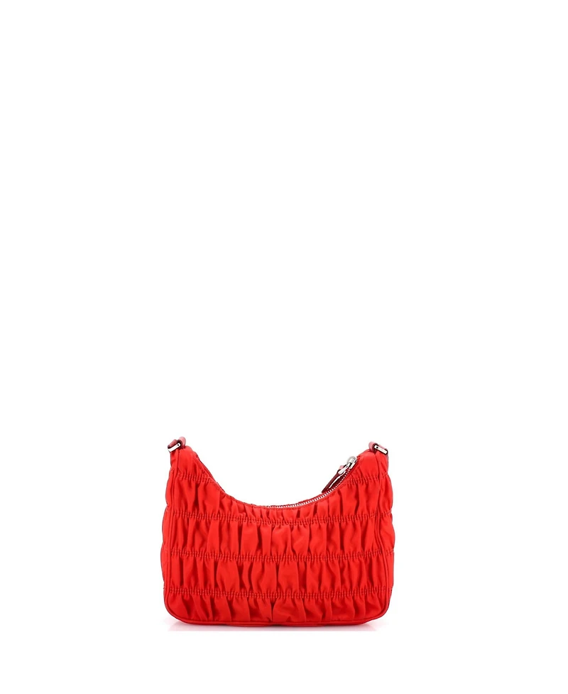 Pre-Owned Prada Mini Hobo Tessuto Gaufre with Saffiano