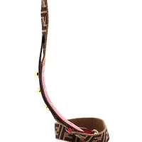 Pre-Owned Fendi Adjustable Shoulder Strap Zucca Canvas with Studded Leather