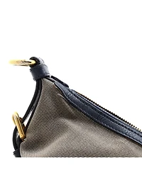 Pre-Owned Prada Small Logo Messenger Bag Canvas with Leather