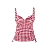 Panache Lingerie Women's Gingham Iris Underwire Side Support Tankini Swim Bra