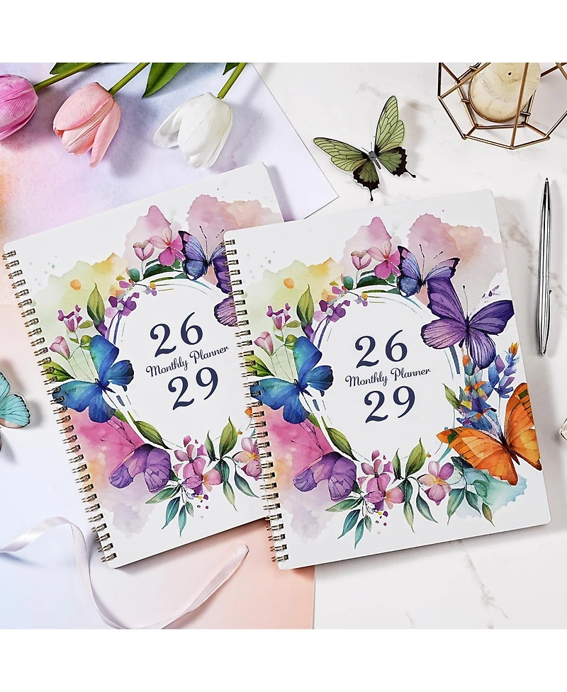 Gnuadz 2026-2029 Monthly Planner 3-Year Calendar Colorful Tabs Pocket