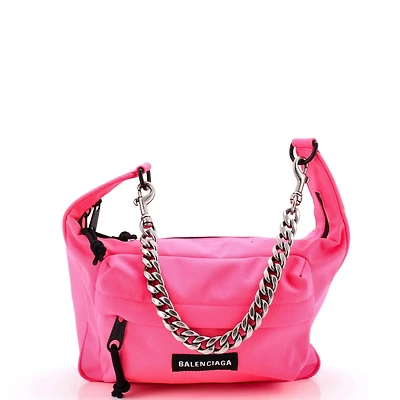 Pre-Owned Balenciaga Raver Chain Shoulder Bag Canvas