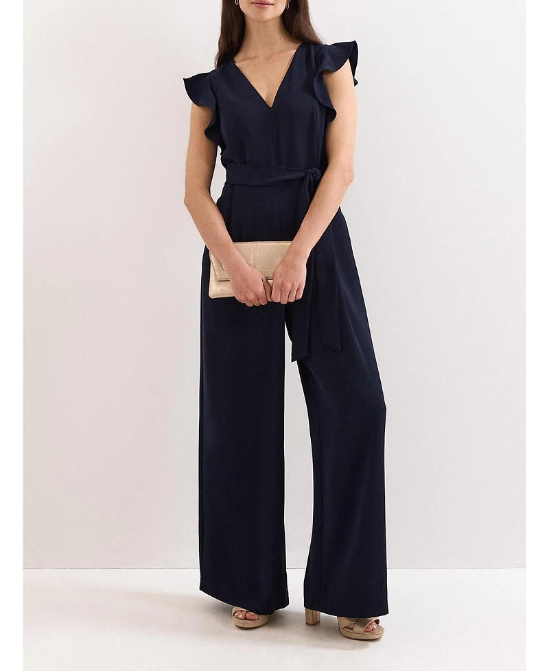 Phase Eight Women's Kallie Frill V-Neck Jumpsuit
