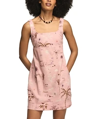 Lucky Brand Women's Printed Square Neck Mini Dress