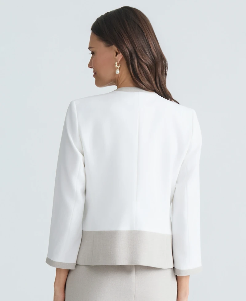 Kasper Women's Open-Front Border Jacket, Regular & Petite