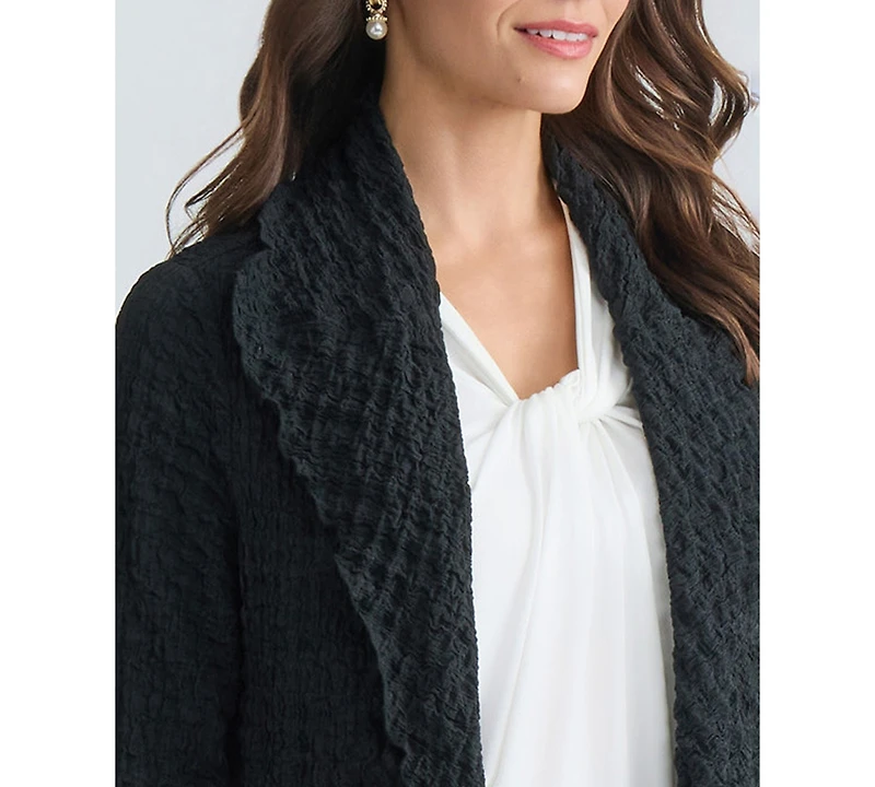 Kasper Women's Collared Open-Front Jacket