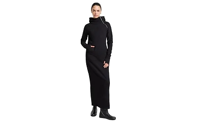 Marcella Women's Tompkins Side-Slit Hooded Sweatshirt Midi Dress