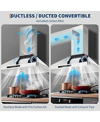 Xo 450 Cfm 30-Inch Stainless Steel Range Hood, Gesture Control+Remote