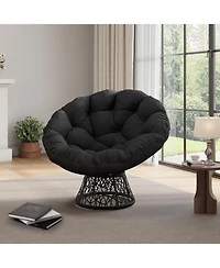 Xo Ergonomic 37" Wicker Papasan Chair with 360degree(s) Swivel Base for Home, Patio
