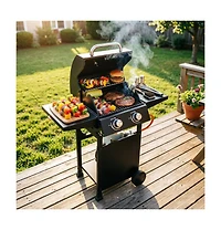 Xo 2-Burner Propane Gas Grill, 16,000 Btu Bbq Grill with Side Shelves for Patio Tailgating