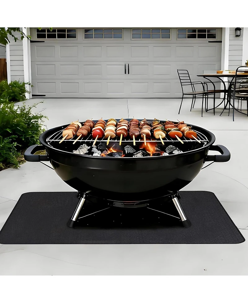 Xo 65" x 48" Under Grill Mat, Fireproof Waterproof Bbq Deck Protector for Patio