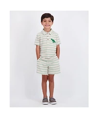 Andy & Evan Toddler Boys Waffle Polo Set