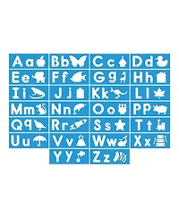 Rolyco Big Alphabet and Picture Stencils - Set of 26
