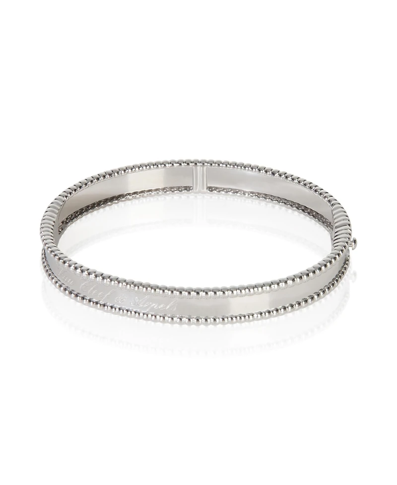 Pre-Owned Van Cleef and Arpels White Gold Signature Perlee Bracelet