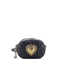 Pre-Owned Dolce and Gabbana Small Devotion Camera Bag Quilted Leather