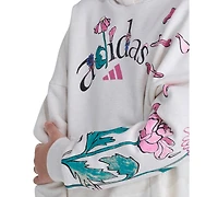 adidas Girls' 7-16 Long-Sleeve Graphic Fleece Hooded Sweatshirt