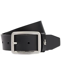 Lacoste Men's Embossed Buckle Leather Belt