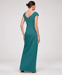 Js Collections Women's Column V-Neck Gown Dress