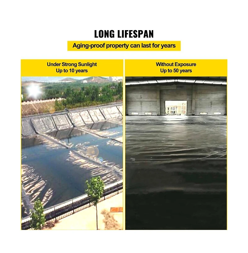 Sugift Lldpe Pond Liner 20 Mil Thickness for Fish Ponds Water Gardens