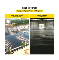 Sugift Lldpe Pond Liner 20 Mil Thickness for Fish Ponds Water Gardens
