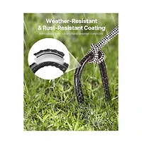 Sugift 16 Pack 16 in Rebar Stakes J Hook Galvanized Steel Ground Anchors