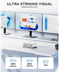Kamrui GK3Plus Mini Pc, Intel N95 16GB Ram 1TB M.2 Ssd, Triple 4K Display, Gigabit/WiFi/Bt, Vesa /Home/Business Small pc