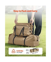 ECHTPeak Lightweight 4 Season Shelter Tents, with Stove Jack, Waterproof Canvas Camping Tents, Easy Setup, for Family Hiking, Hunting, 25 Person