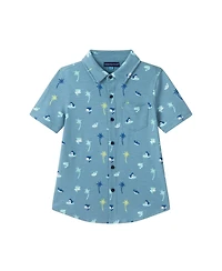 Andy & Evan Toddler Boys Knit Tropical Vibe Buttondown Set