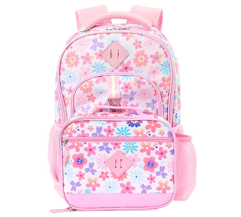 Rainbow Sugar Girls' Floral Backpack and Lunch Box, 2-Piece Set