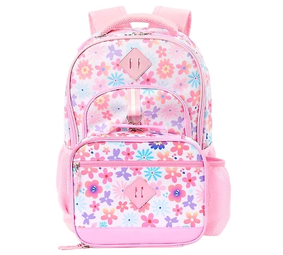 Rainbow Sugar Girls' Floral Backpack and Lunch Box, 2-Piece Set