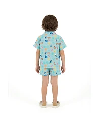 Andy & Evan Toddler Boys Beach Print Buttondown and Shorts Set