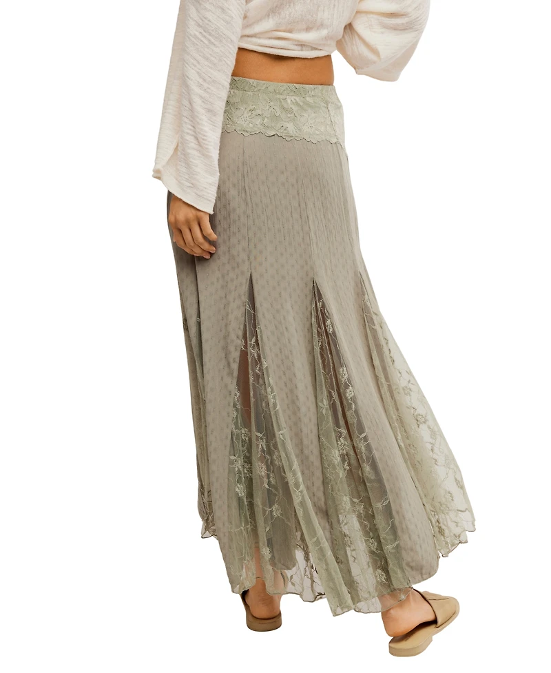 Free People Women's Nylon Nice To Meet You Maxi Skirt