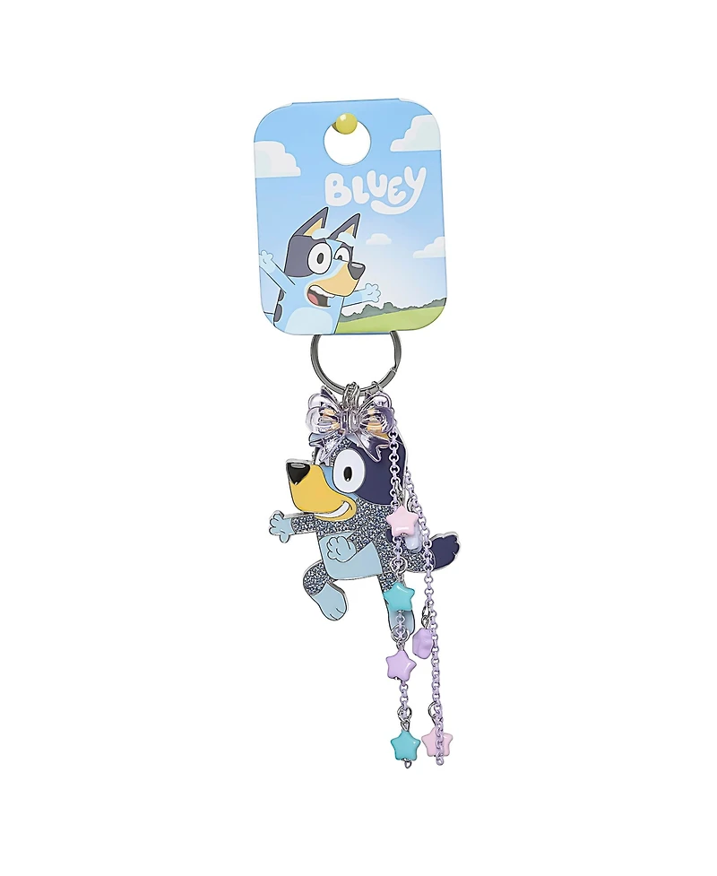 Bluey Bag Charms with Lobster Clip, Liquid and Pave Crystals Charm Keychains