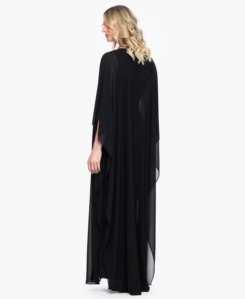 Betsy & Adam Women's V-Neck Long Kaftan Dress