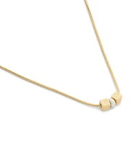Coach Faux Imitation Pearl Signature C Cube Necklace