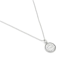 Coach Silver Runway My Love Coin Charm Pendant Necklace