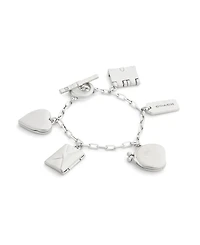 Coach Silver Runway Mixed Charm Bracelet
