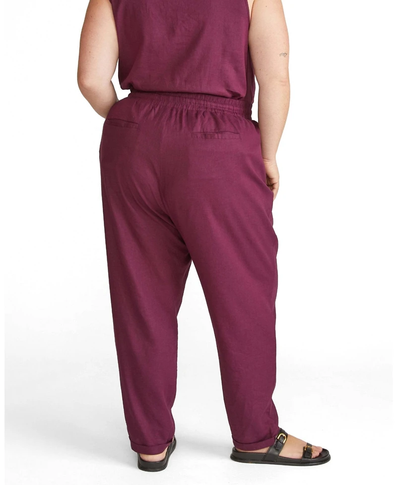 Universal Standard Plus Sayville Linen Drawstring Pant