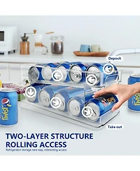 Mega Casa Kitchen Can Organizer for Pantry- Soda Can Organizer for Refrigerator(Set of 2)