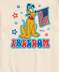Airwaves Men's Disney Pluto Freedom Short-Sleeve Graphic T-Shirt