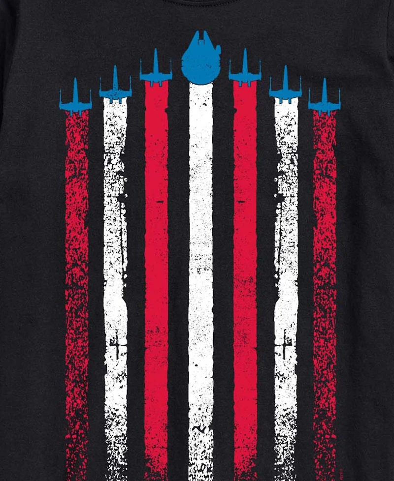 Airwaves Men's Star Wars Flag Ships Short-Sleeve Graphic T-Shirt