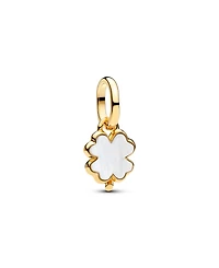 Pandora White Lucky Clover Dangle Charm