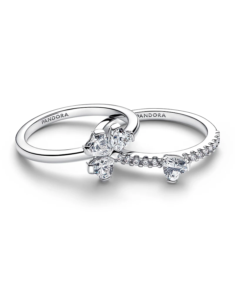 Pandora Sparkling Lucky Clover Splittable Ring