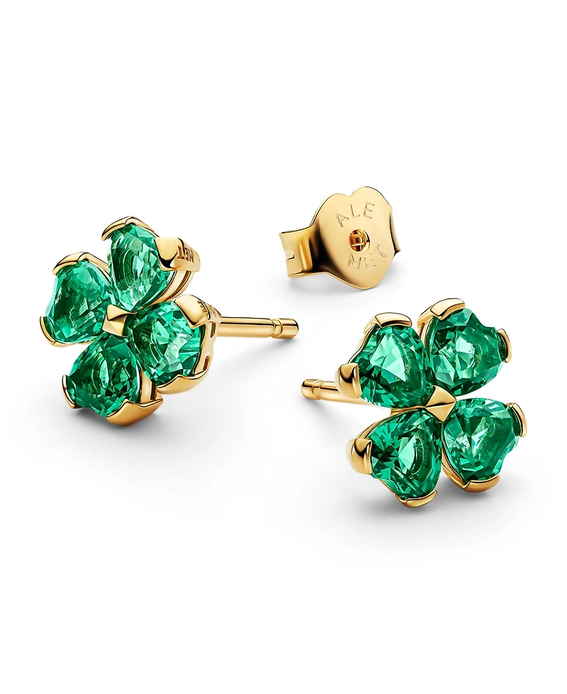 Pandora Green Lucky Clover Stud Earrings
